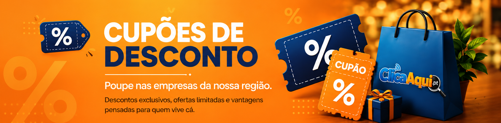 Cupões de Desconto — poupe nas empresas da nossa região