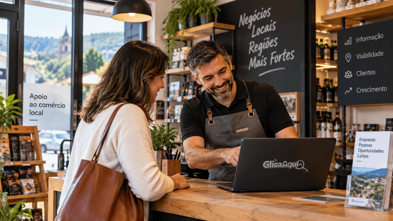 Empresa local em atividade com atendimento e tecnologia